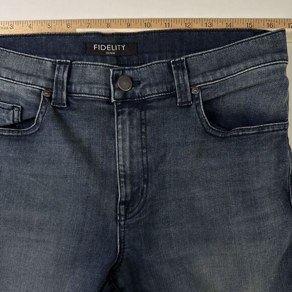 Fidelity Jeans Mens 32 Torino Straight Petrone Dark Wash Denim Stretch NWT - Picture 6 of 11